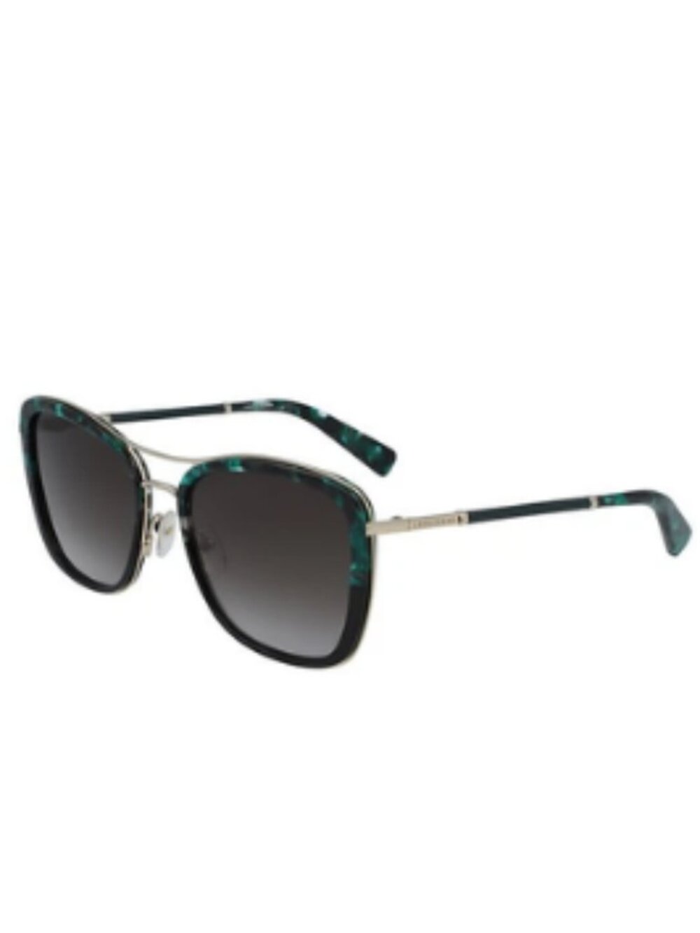 Longchamp Women's Green/Black Stone Sunglasses NEW Original